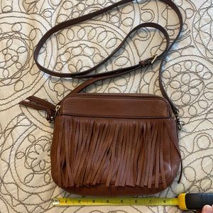 Fossil leather cross body purse